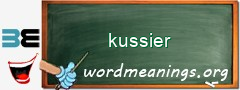 WordMeaning blackboard for kussier